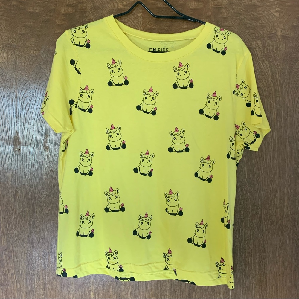 XL On Fire Unicorn T-shirt